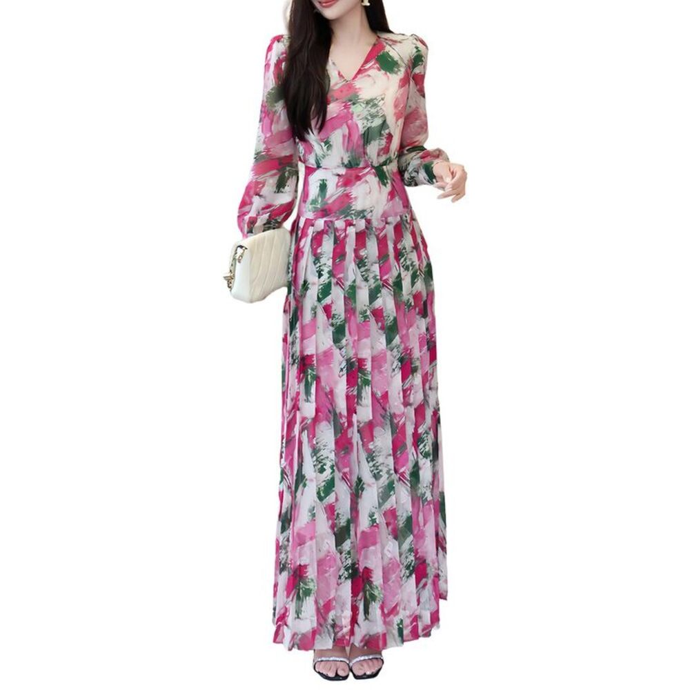 Burryco Womens Long Sleeve Maxi Dress